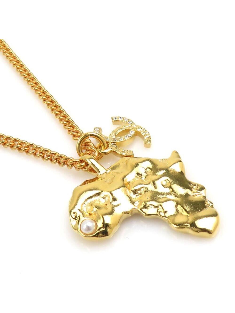 Chanel Pendant Necklace Metal Gold #234092C82B